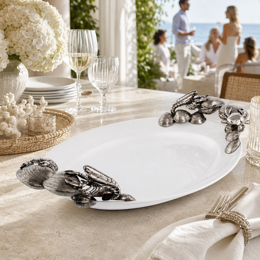 Marine Life Large Stoneware Tray 9