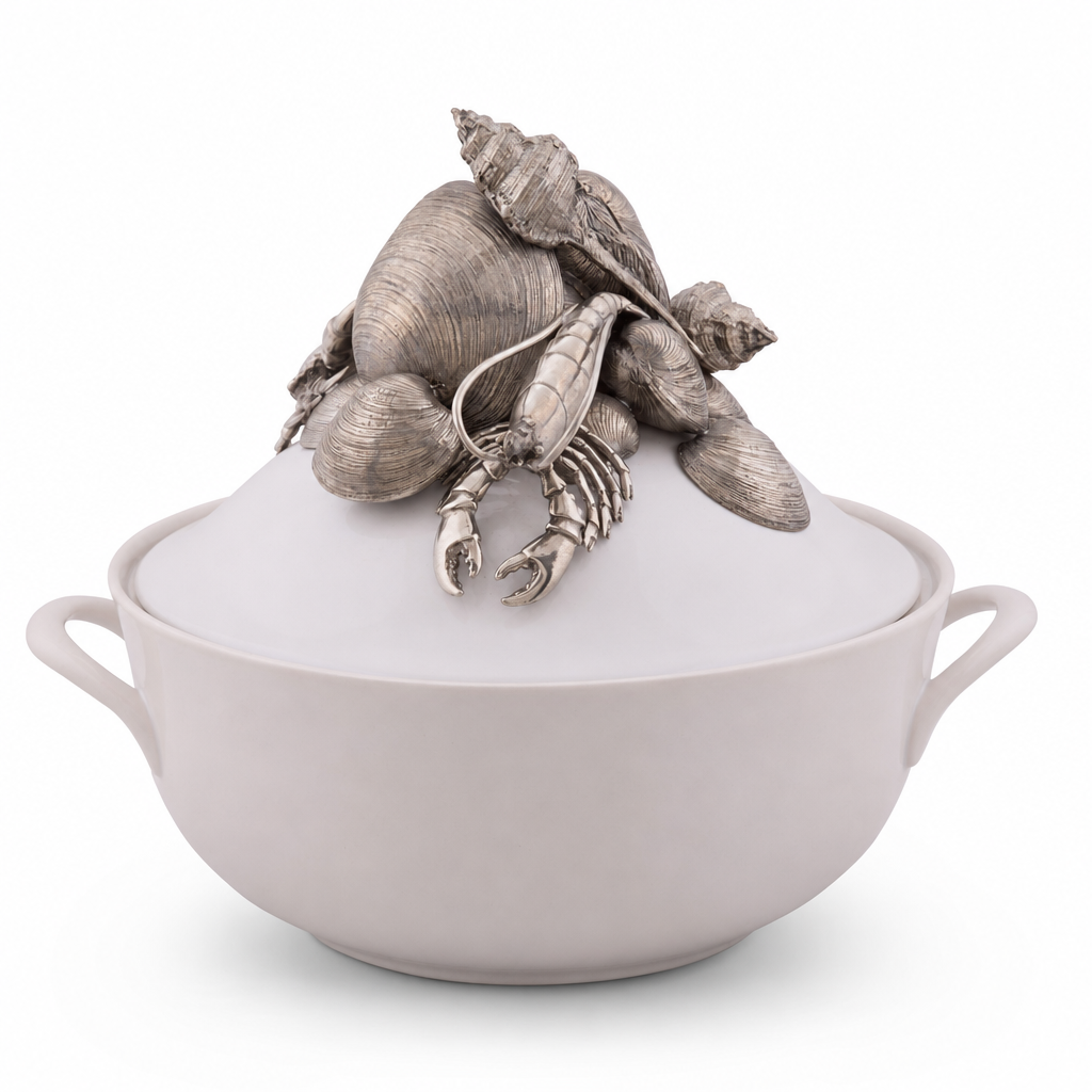 Marine Life Stoneware Soup Tureen 1