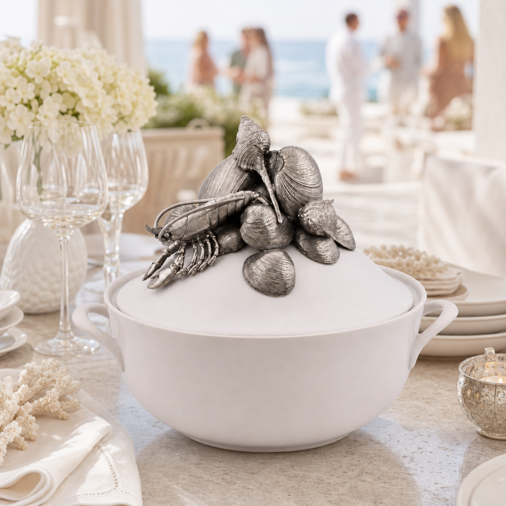 Marine Life Stoneware Soup Tureen 6