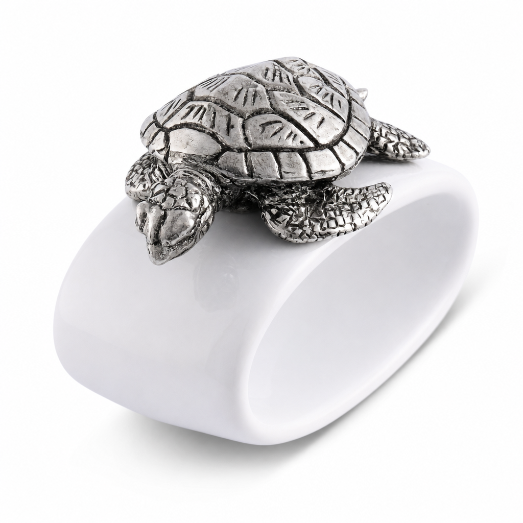 Sea Turtle Stoneware Napkin Ring 1