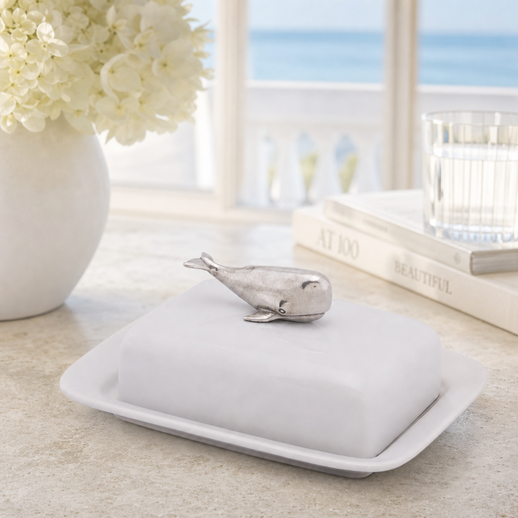 Whale Stoneware Butter dish 1