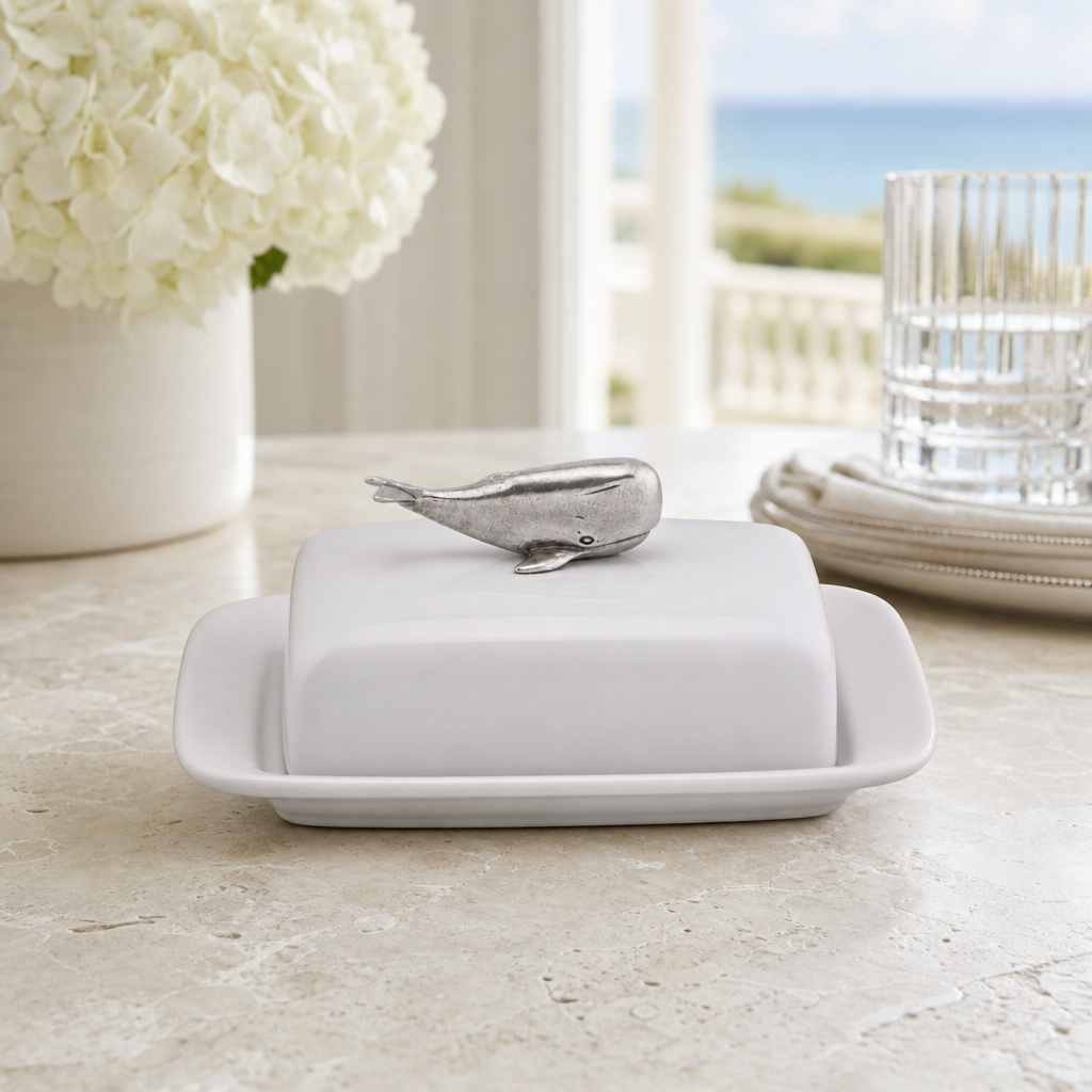 Whale Stoneware Butter dish 3