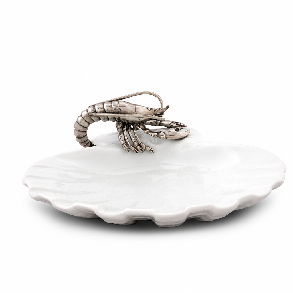 Shrimp Porcelain Shell Plate 1