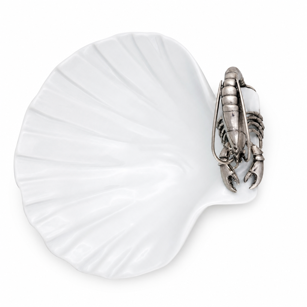 Shrimp Porcelain Shell Plate 10
