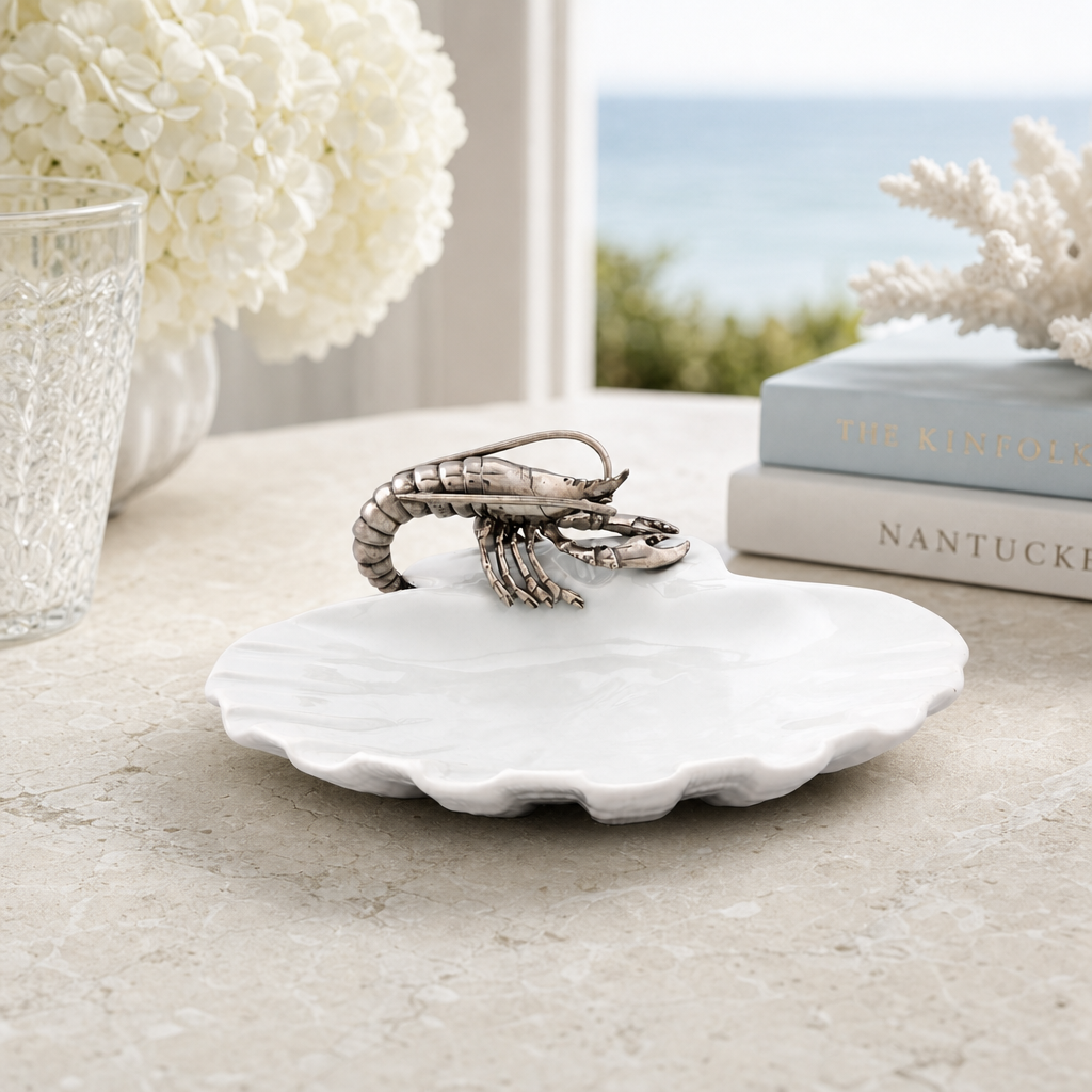 Shrimp Porcelain Shell Plate 1