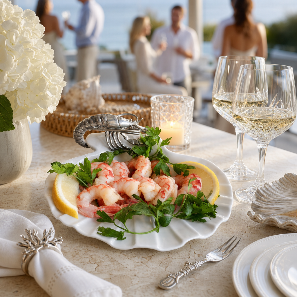 Shrimp Porcelain Shell Plate 9