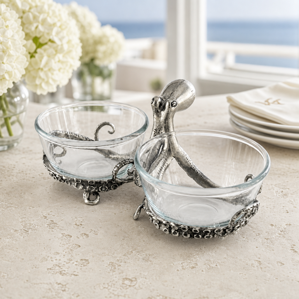 Octopus Double Condiment Bowls 4