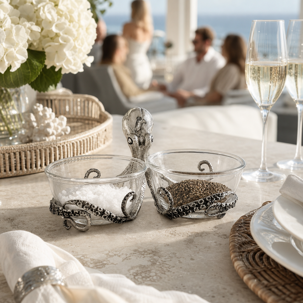 Octopus Double Condiment Bowls 6