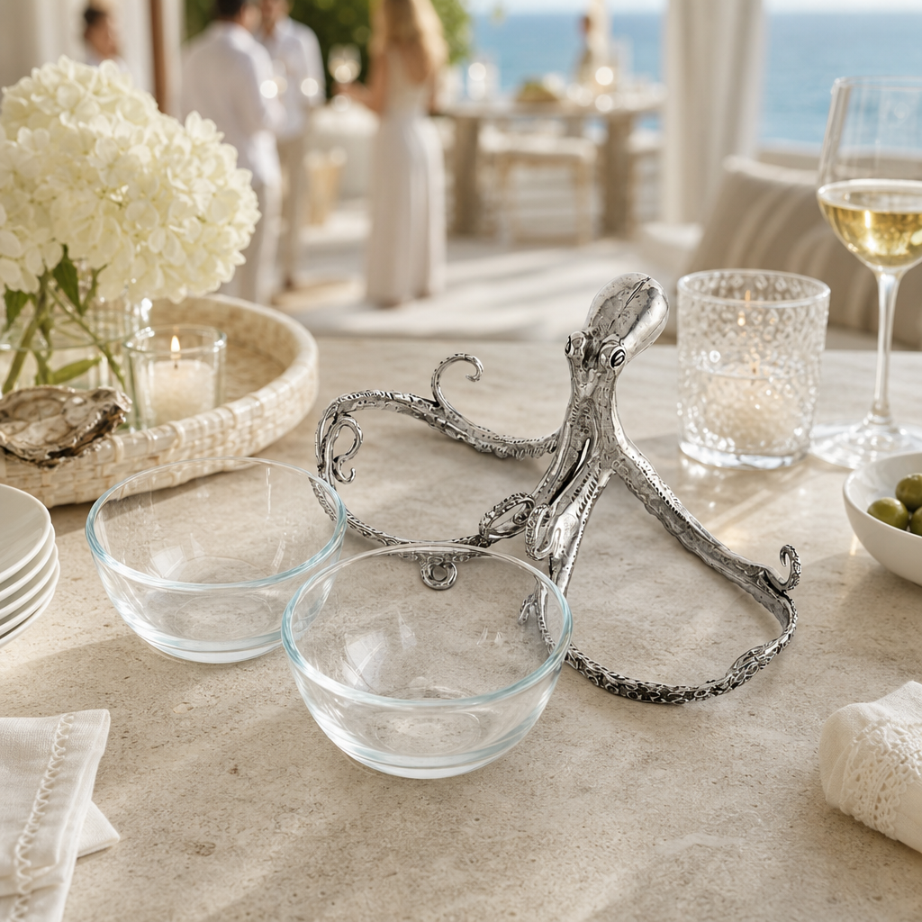 Octopus Double Condiment Bowls 9