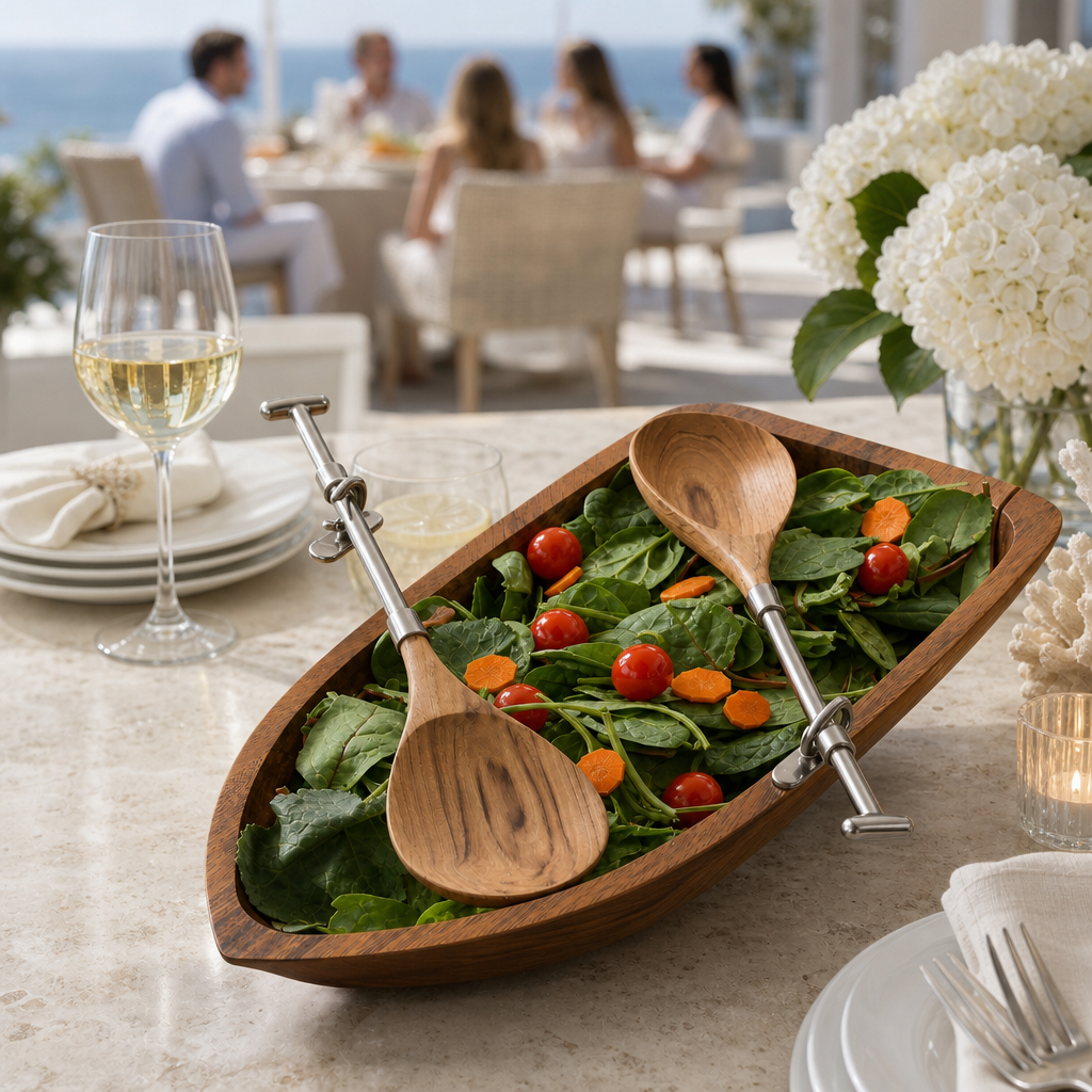 Row Boat Salad Bowl Set 6