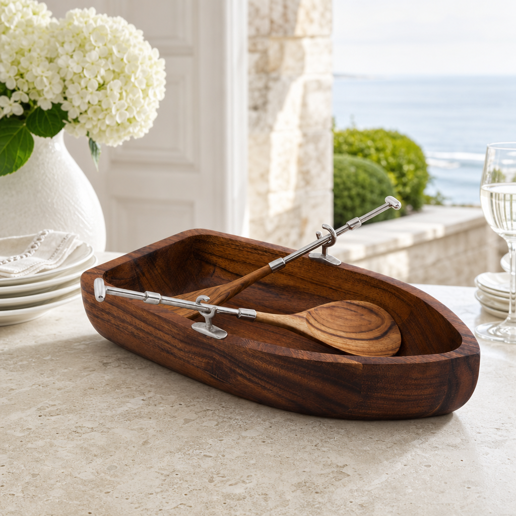 Row Boat Salad Bowl Set 2