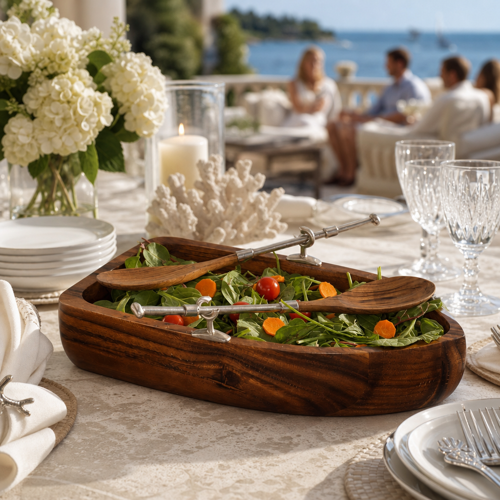 Row Boat Salad Bowl Set 7
