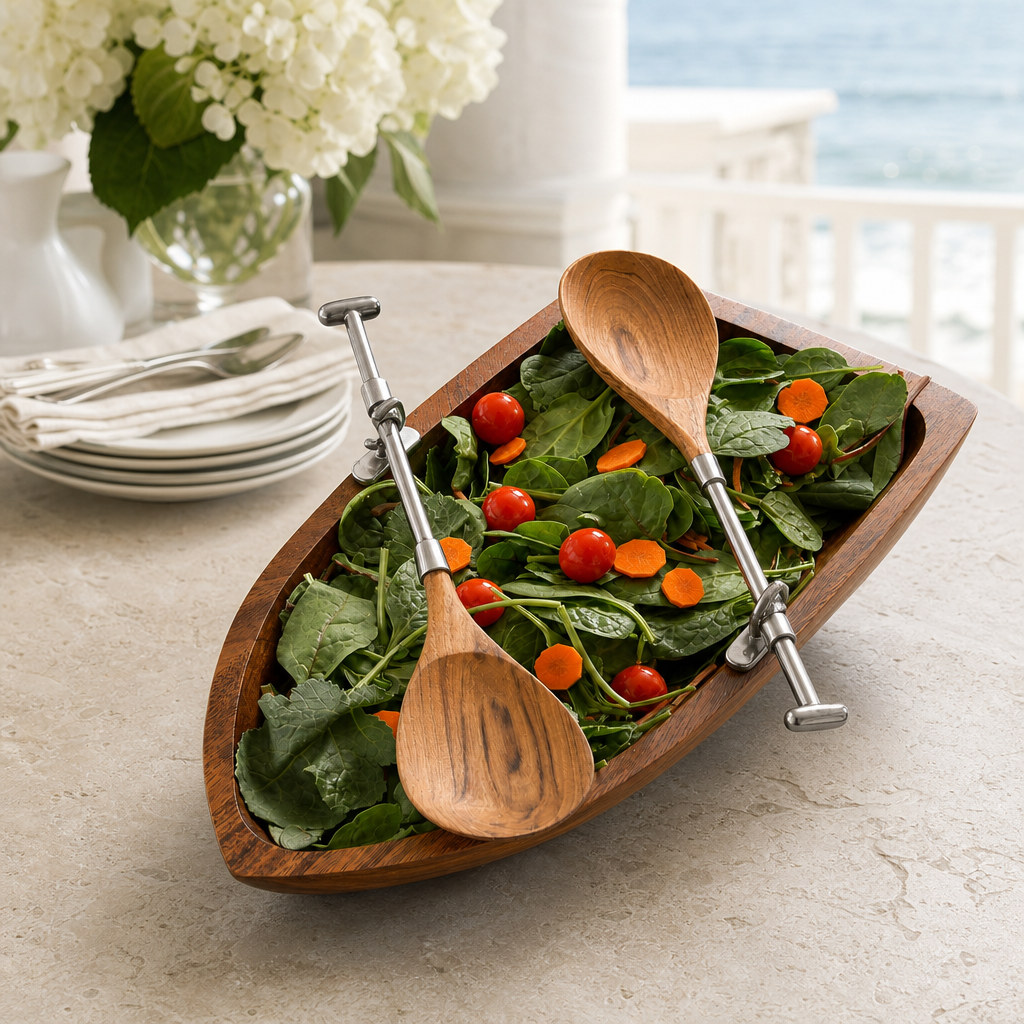 Row Boat Salad Bowl Set 3