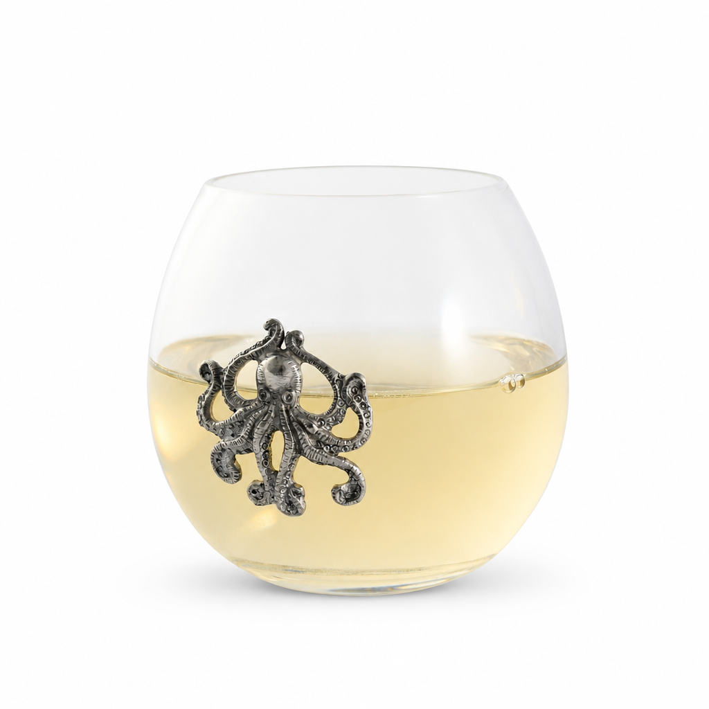 Octopus Stemless Wine Glass 10