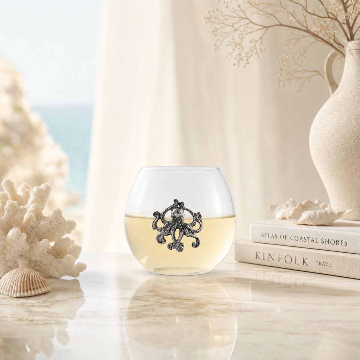Octopus Stemless Wine Glass 11