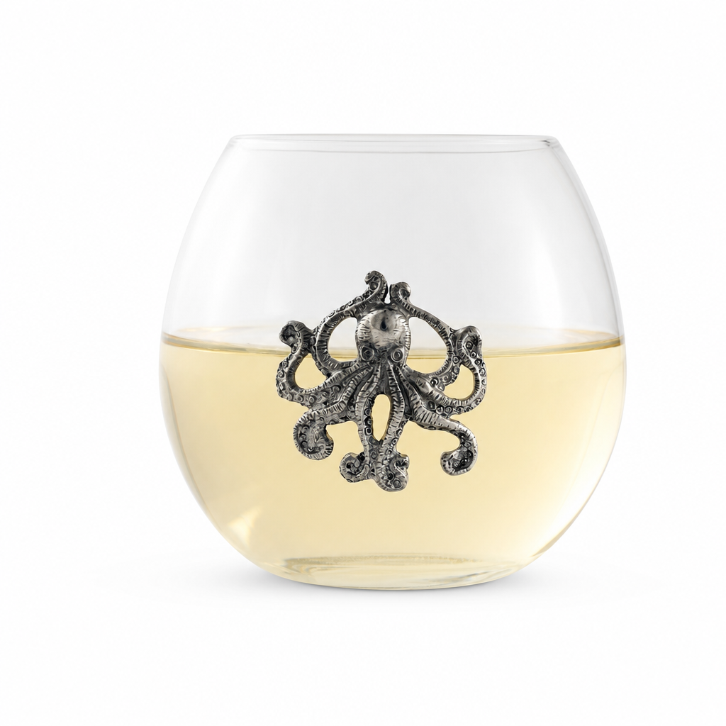 Octopus Stemless Wine Glass 1
