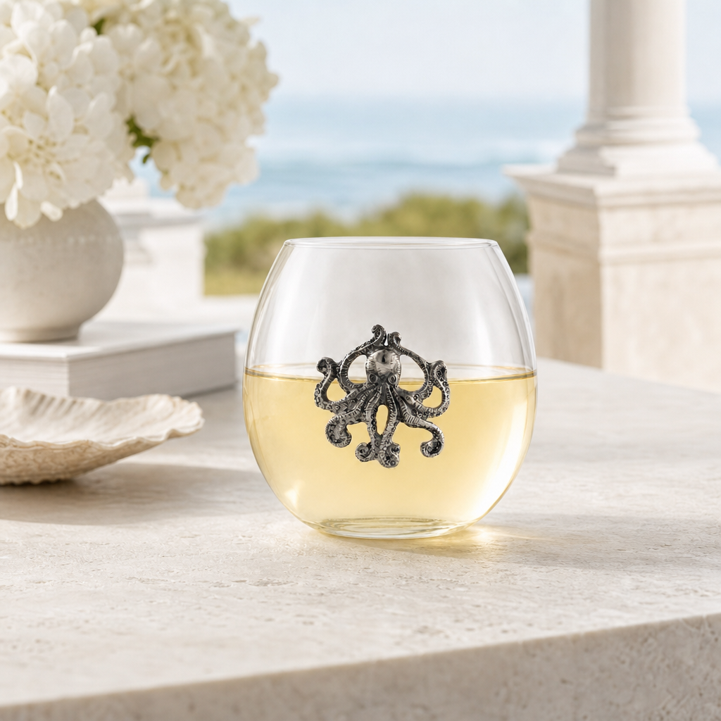 Octopus Stemless Wine Glass 2