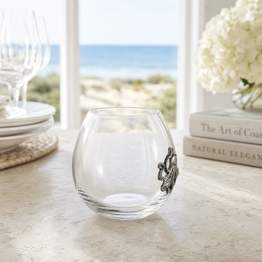 Octopus Stemless Wine Glass 4