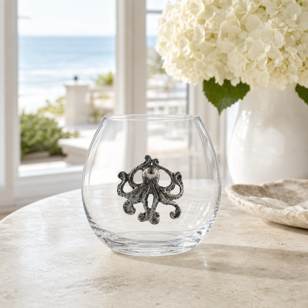 Octopus Stemless Wine Glass 5