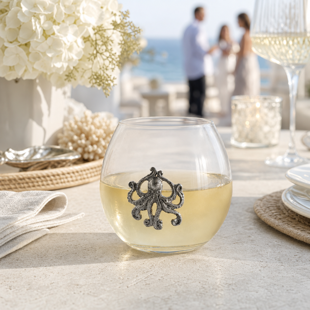 Octopus Stemless Wine Glass 7