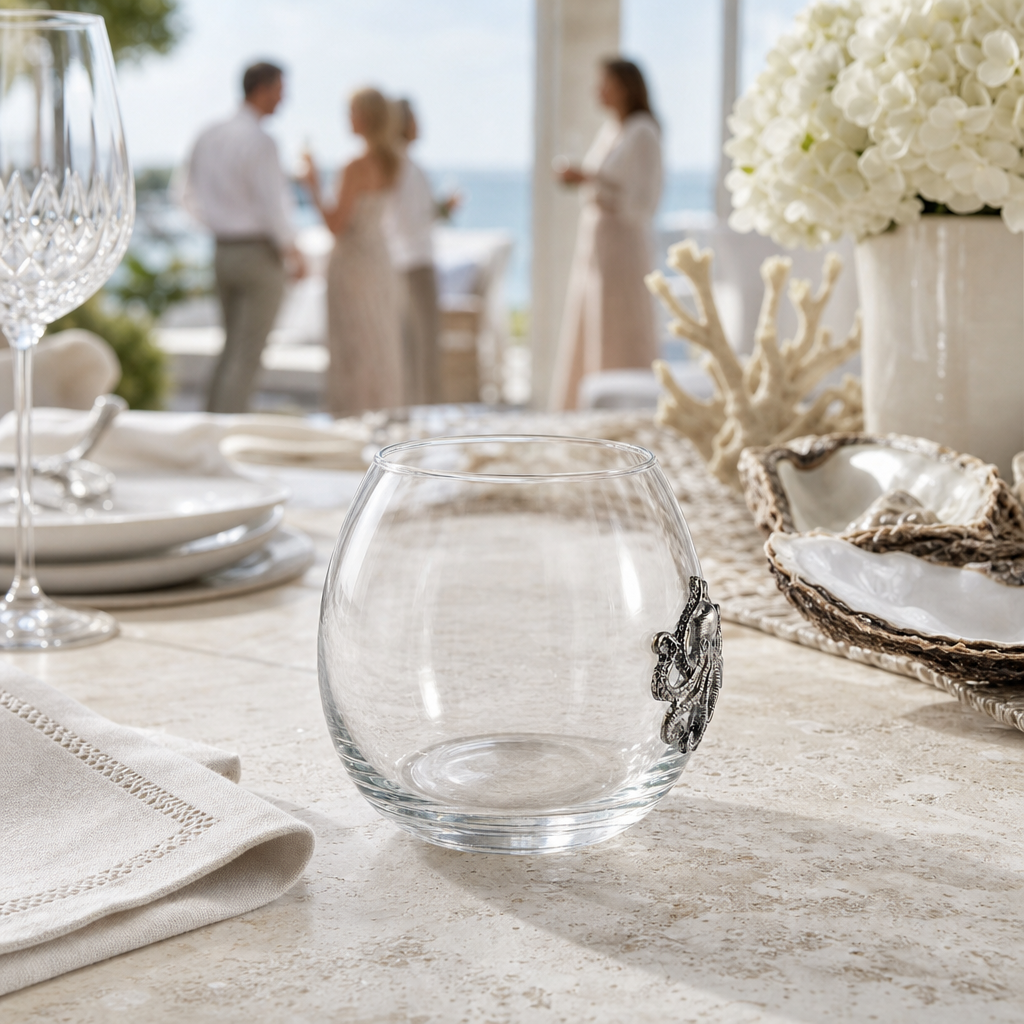 Octopus Stemless Wine Glass 8