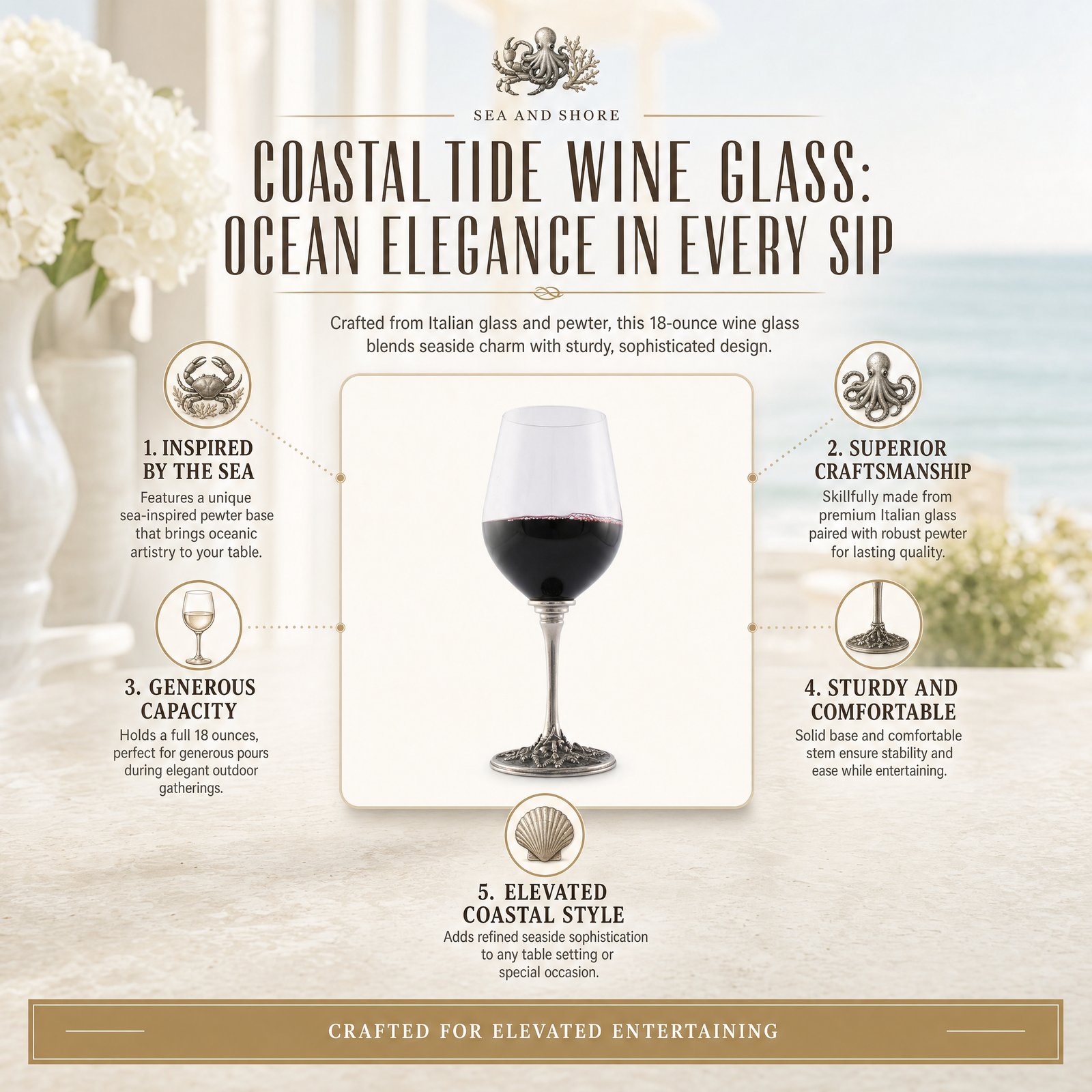 Coastal Tide Wine Glass 11