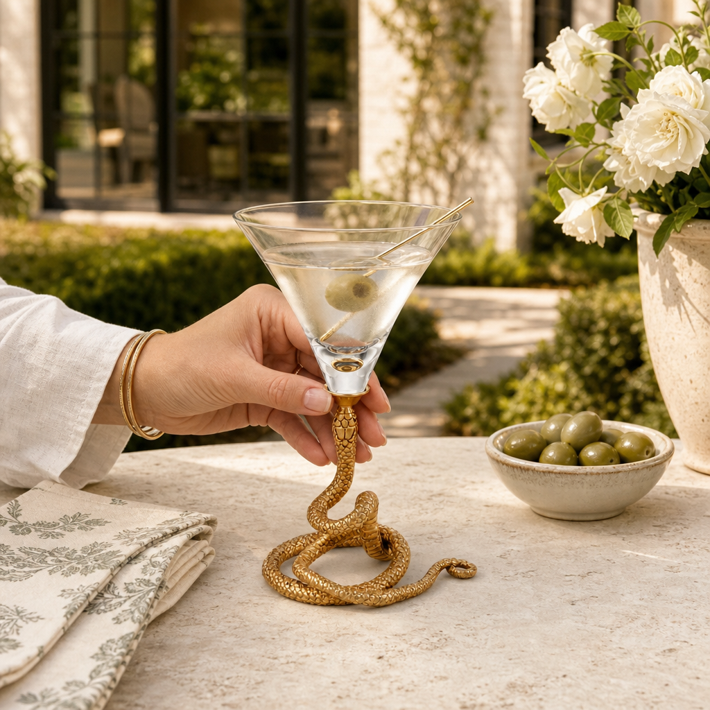 Snake Cocktail / Martini Glass 6