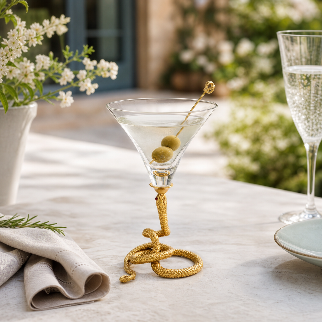 Snake Cocktail / Martini Glass 8
