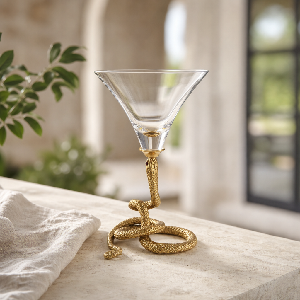Snake Cocktail / Martini Glass 4