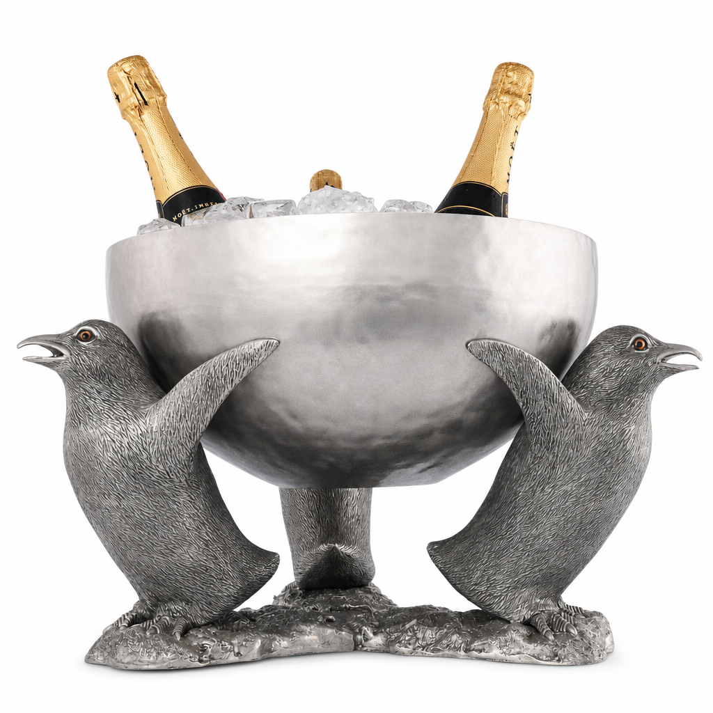 Pewter Penguin Ice Tub 1