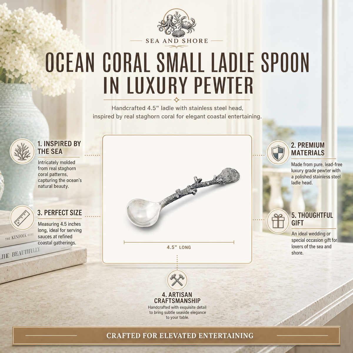 Ocean Coral Small Ladle Spoon 9