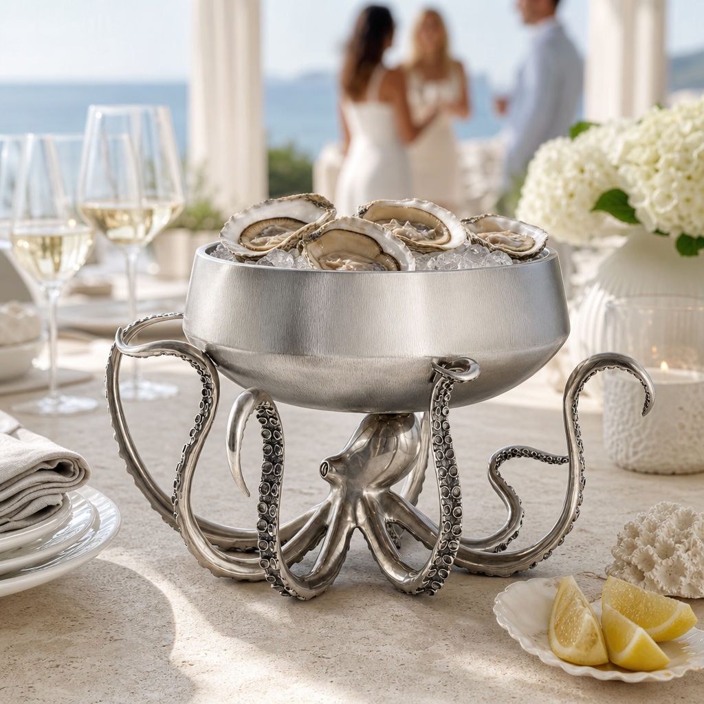 Octopus Stainless Steel Centerpiece Bowl 7