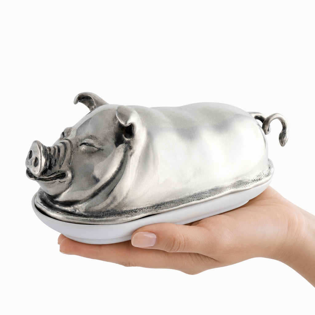 Happy Pig Butter Dish 11