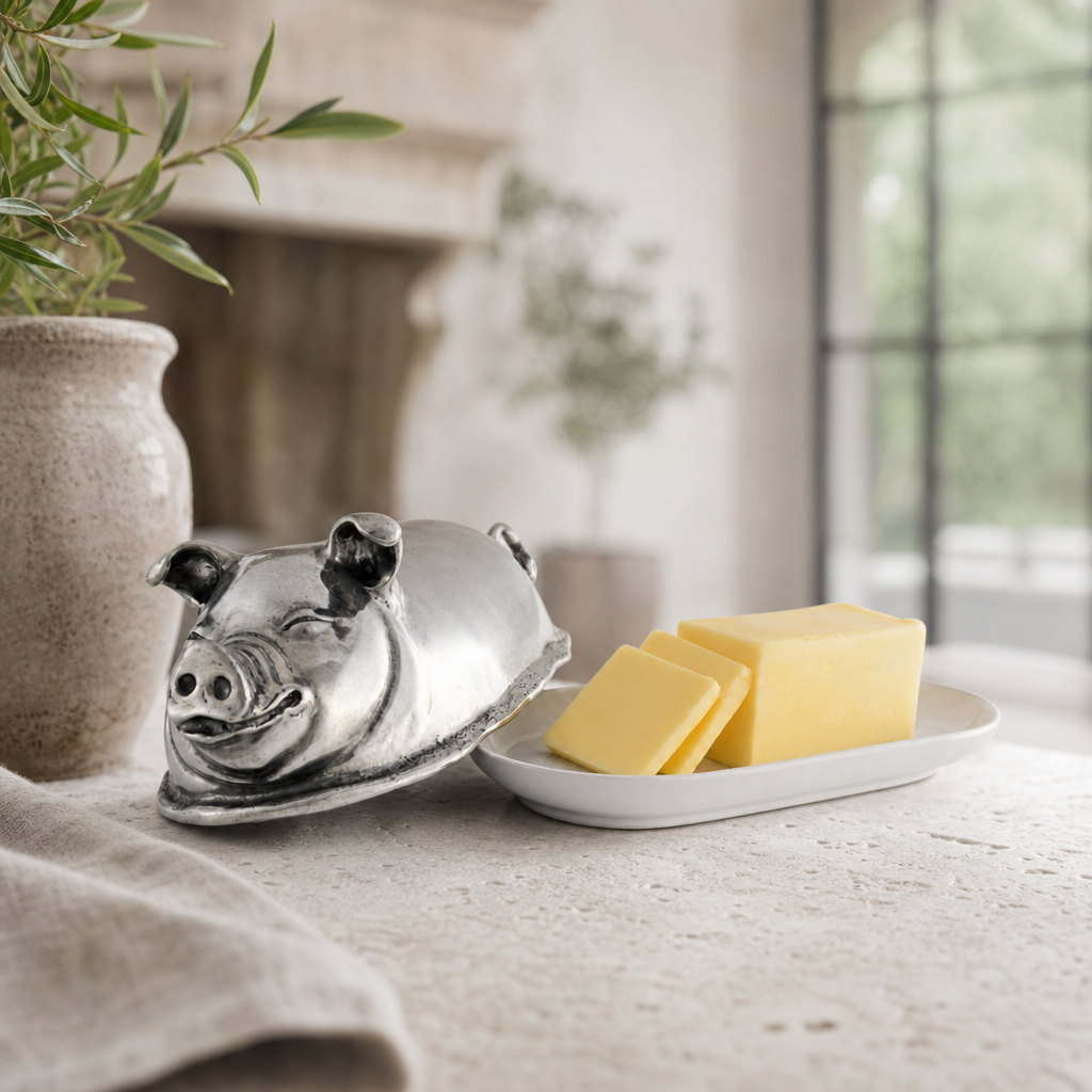 Happy Pig Butter Dish 1