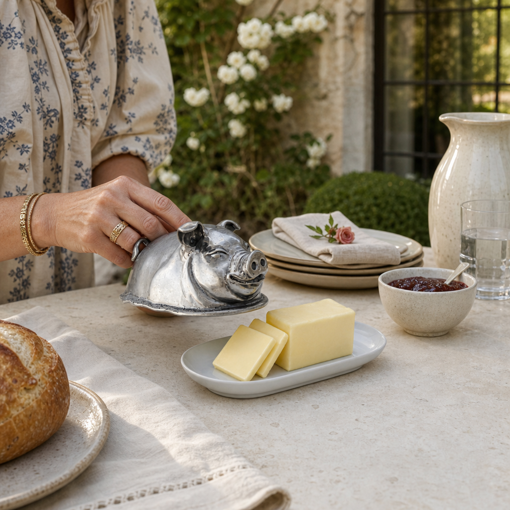 Happy Pig Butter Dish 6