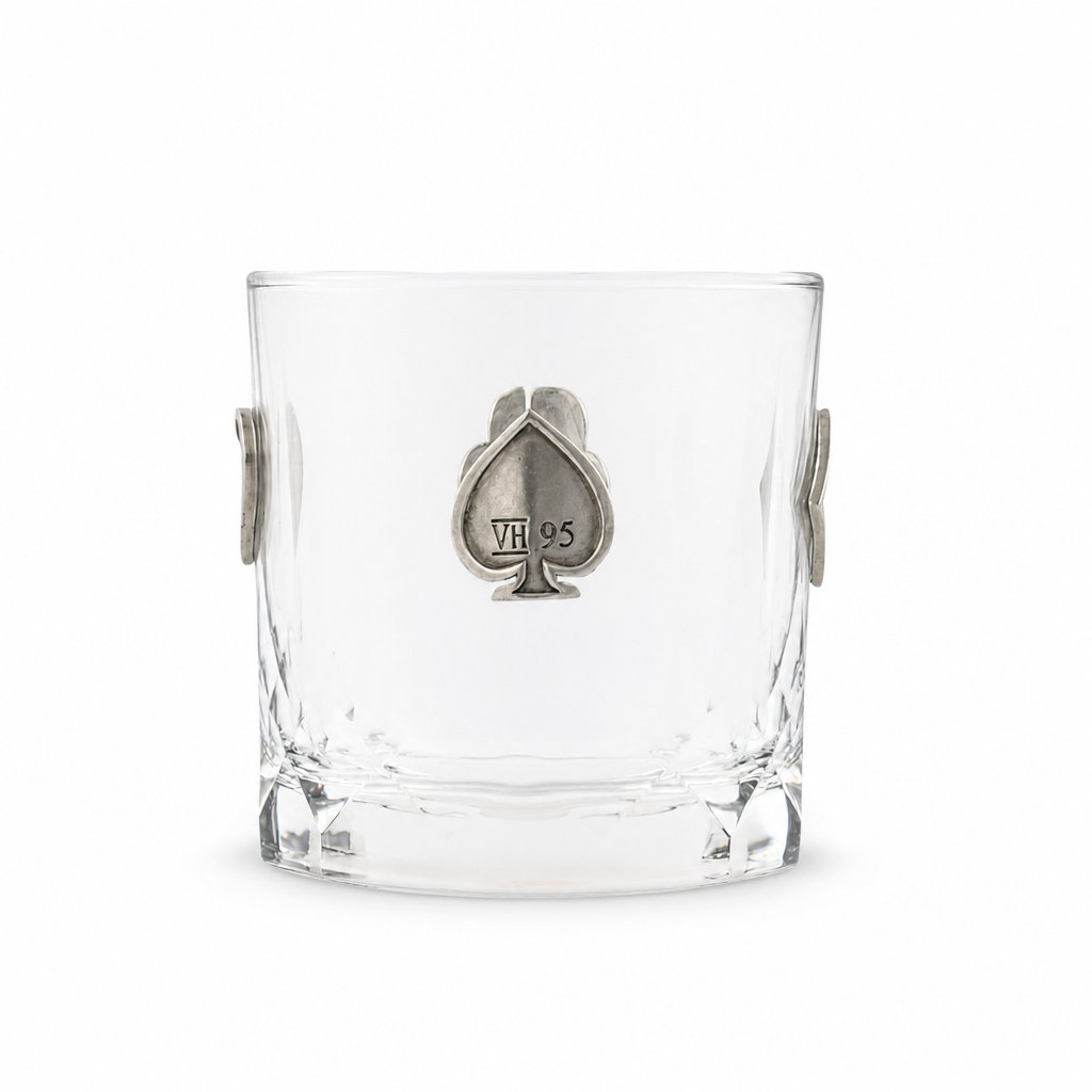 Gaming Suits Hatched Whiskey Glass 10