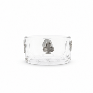 Gaming Suits Hatched Glass Nut Bowl