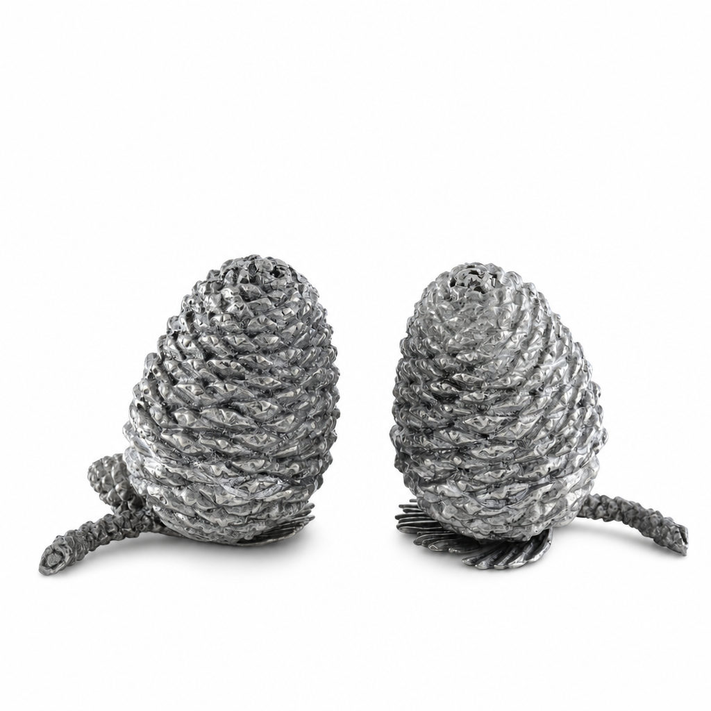 Pewter Pine Cones Salt & Pepper Set 11