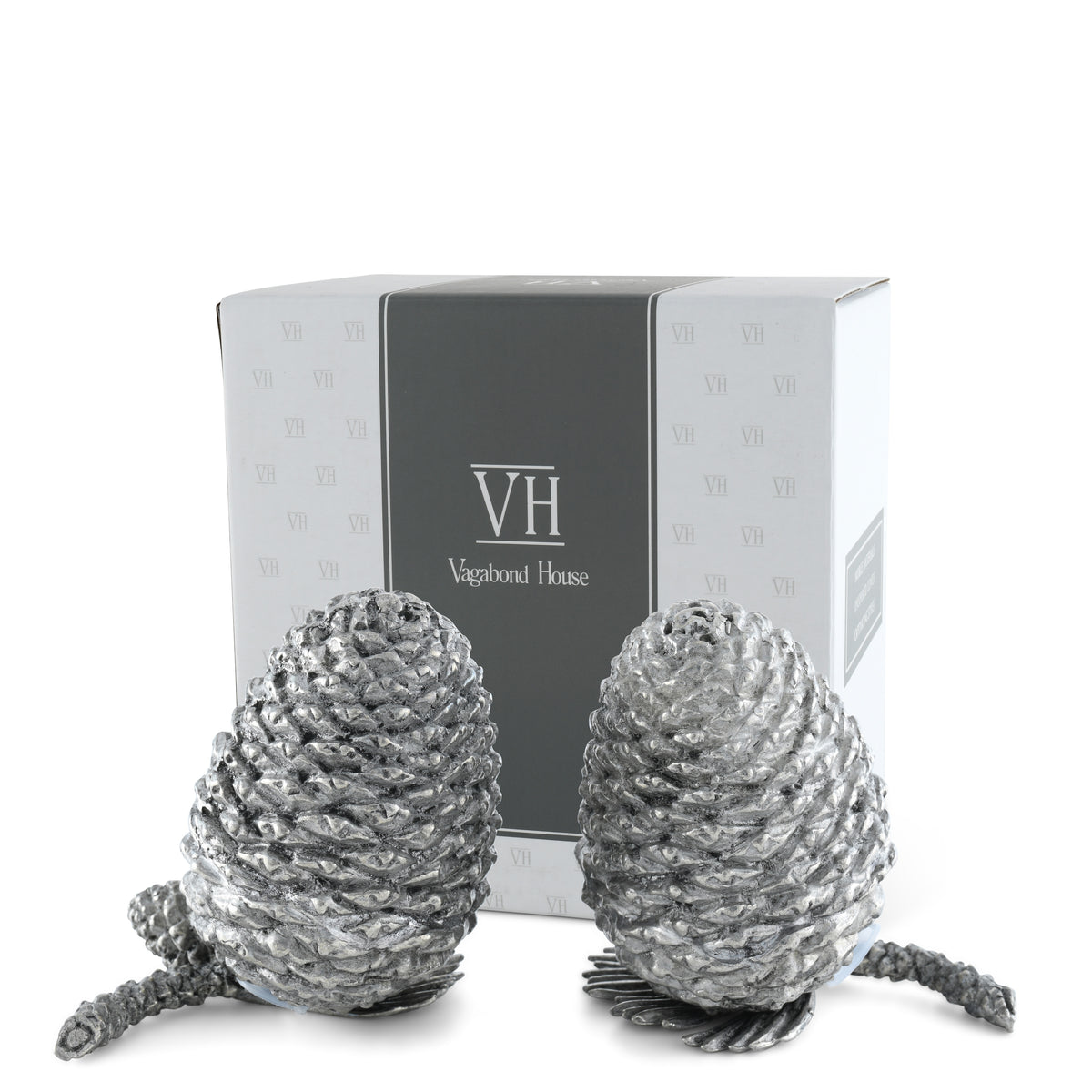 Pewter Pine Cones Salt & Pepper Set 10