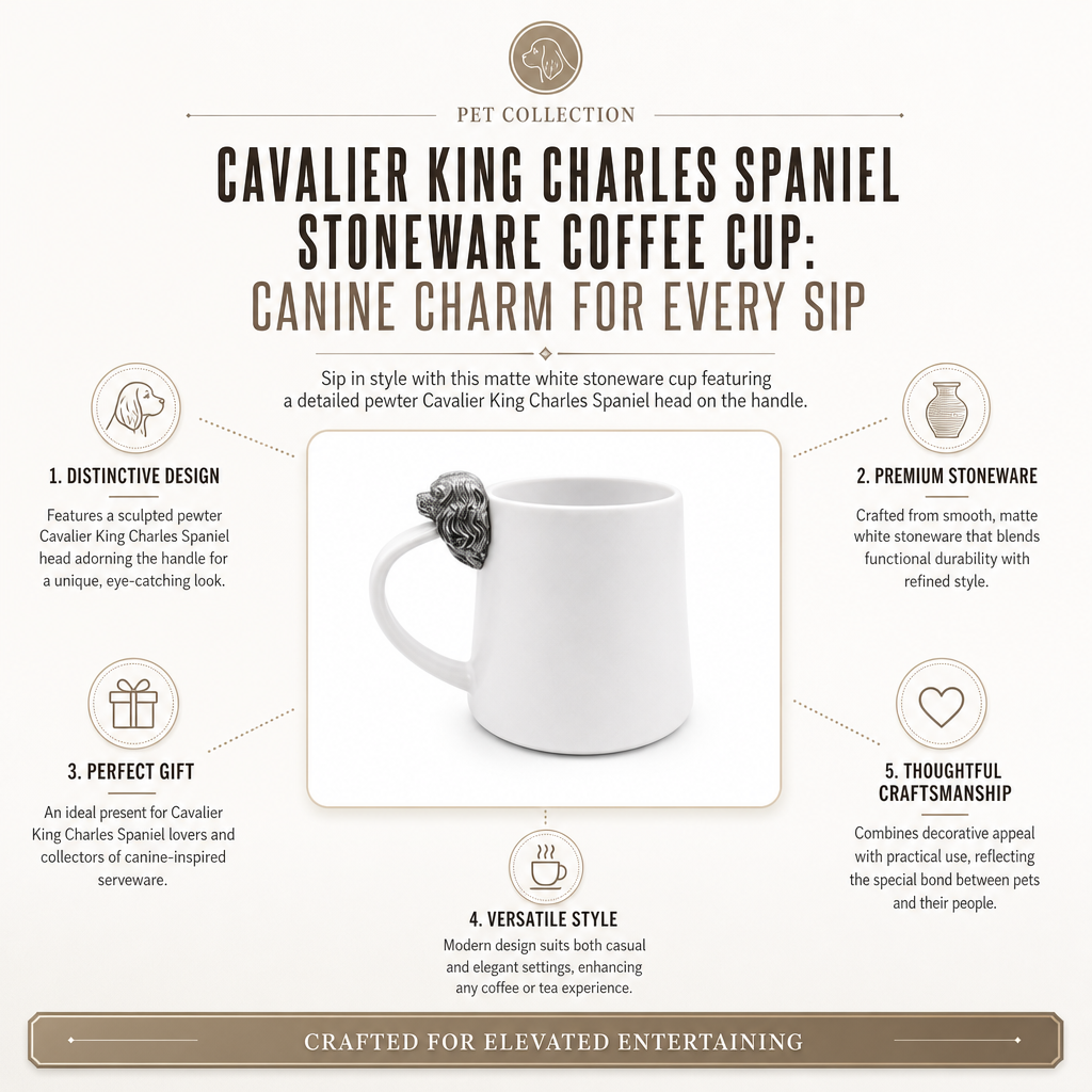 Cavalier King Charles Spaniel Stoneware Coffee Cup 7