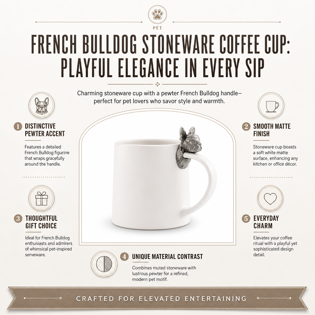 French Bulldog Stoneware Coffee Cup 8