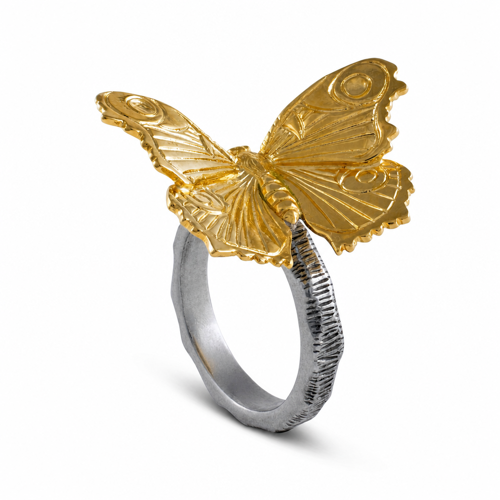 Gold Butterfly Napkin Ring 1