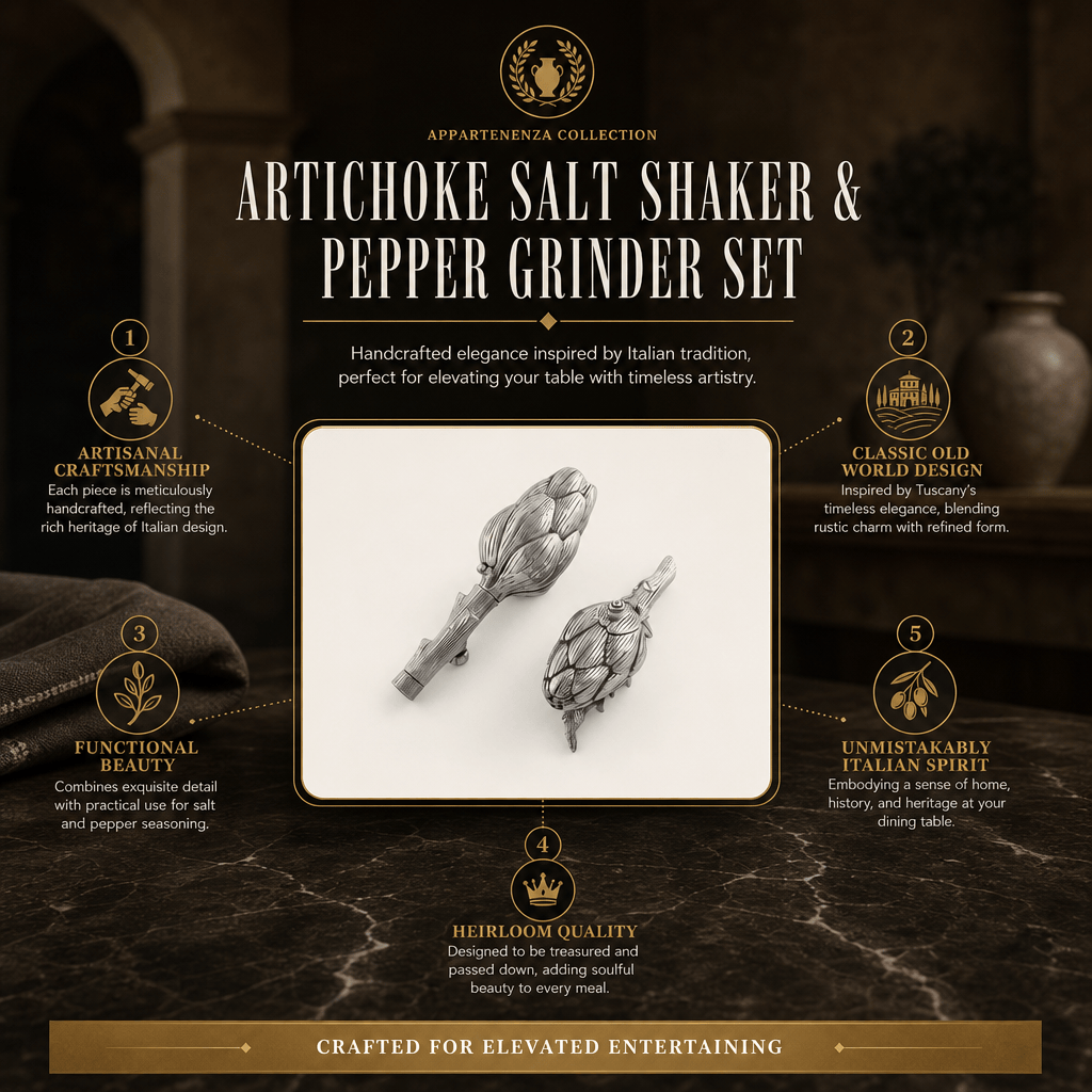 Artichoke Salt Shaker & Pepper Grinder Set 11