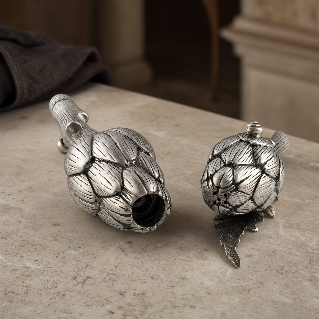 Artichoke Salt Shaker &amp; Pepper Grinder Set 3