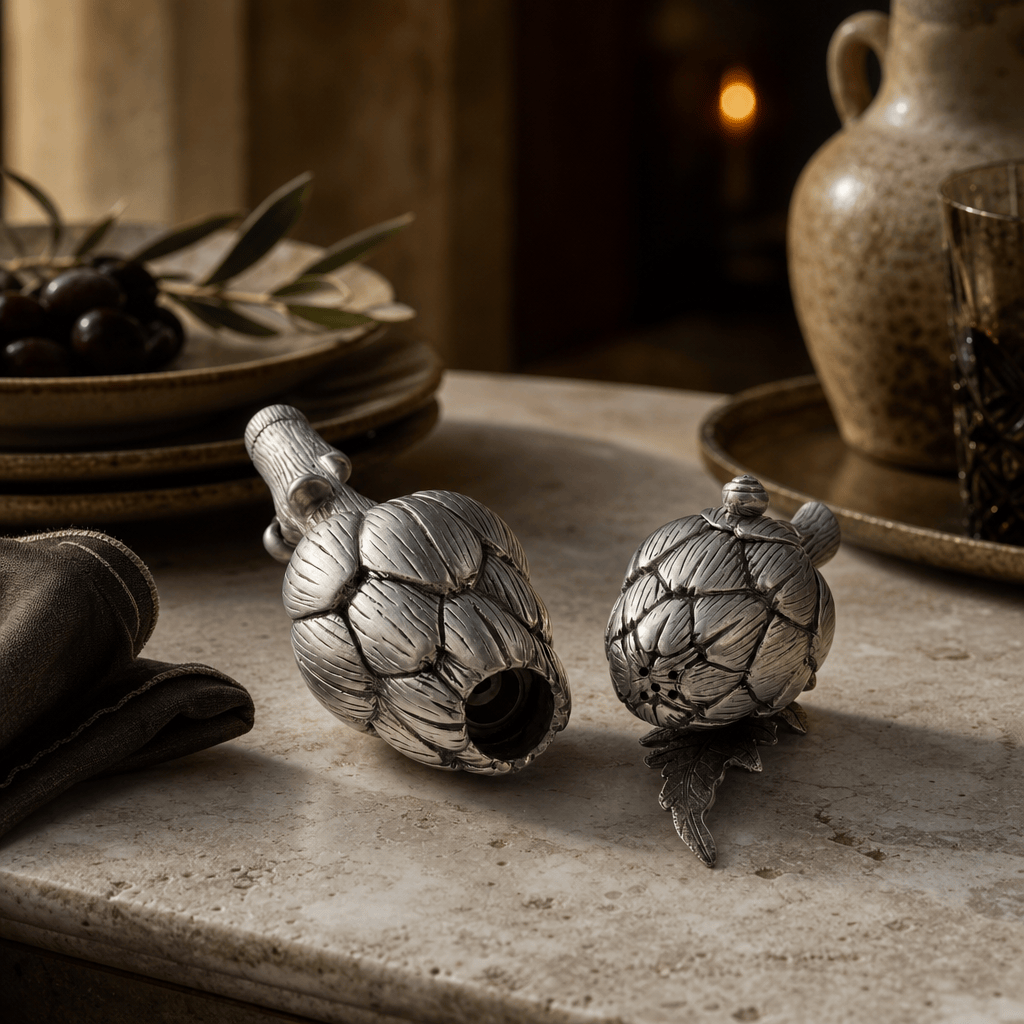 Artichoke Salt Shaker & Pepper Grinder Set 7