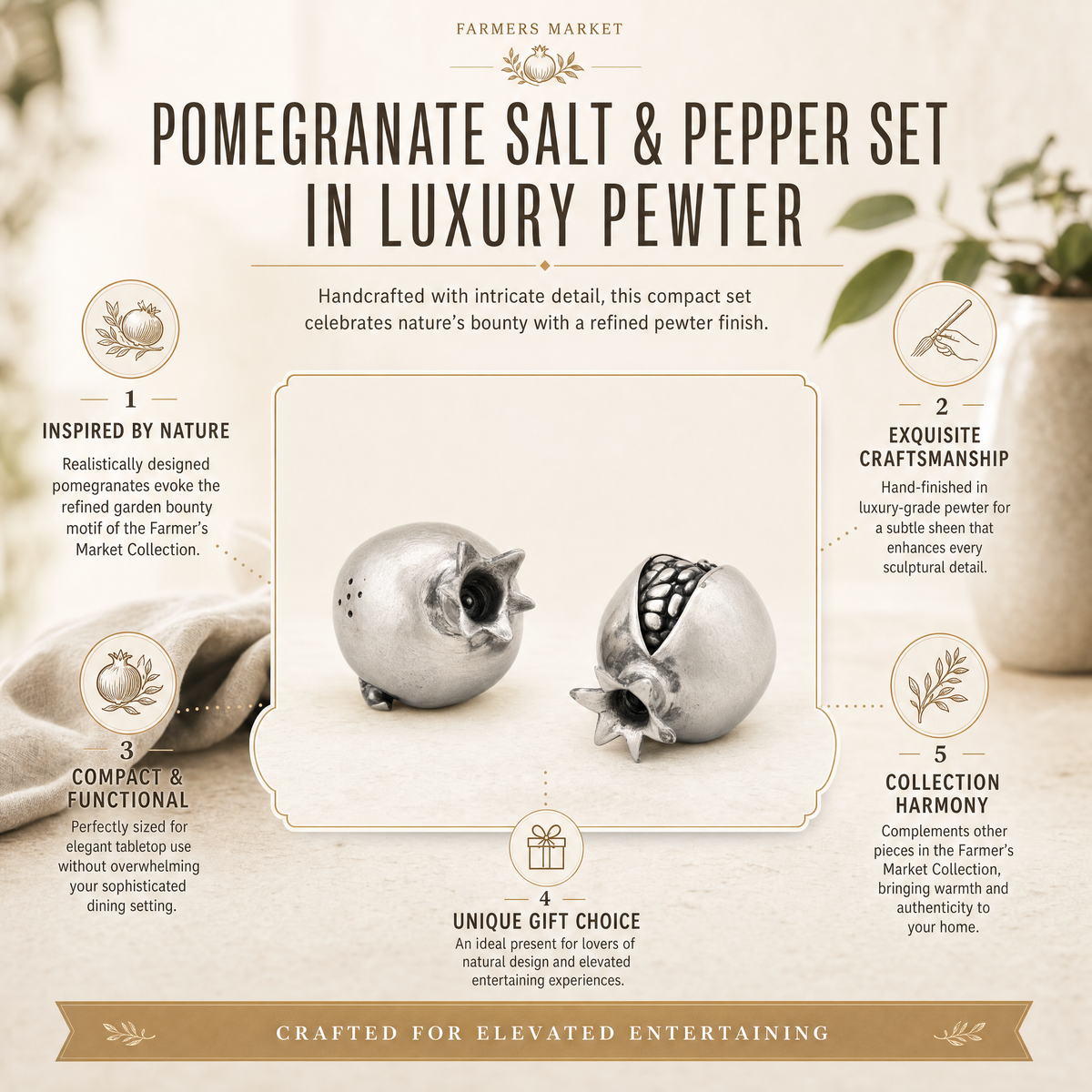 Pomegranate Salt & Pepper Set 11