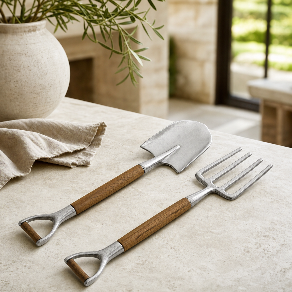 Fork & Shovel Salad Serving Set 4