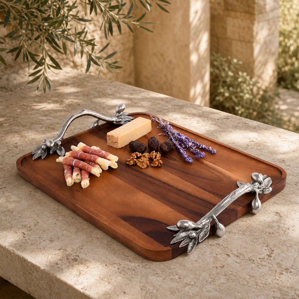 Olive Serving Tray Acacia-Rectangular 1
