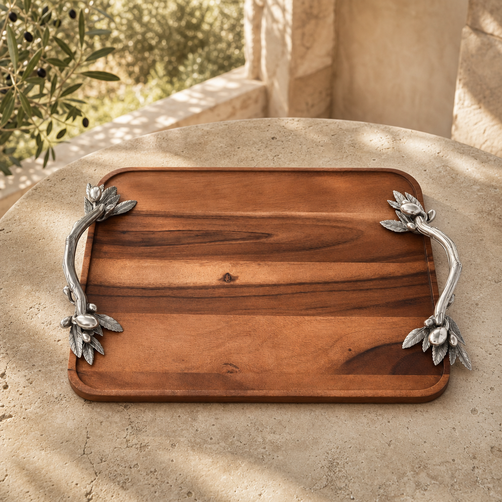 Olive Serving Tray Acacia-Rectangular 3