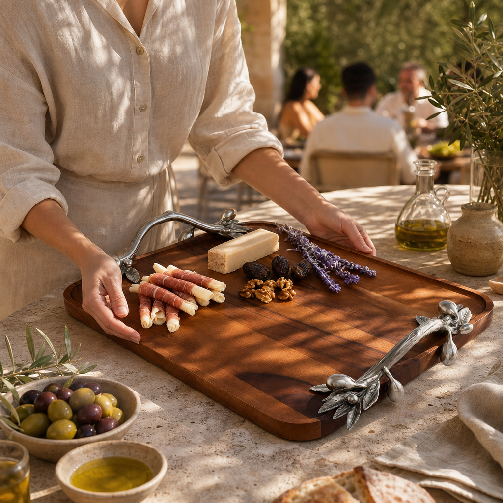 Olive Serving Tray Acacia-Rectangular 6